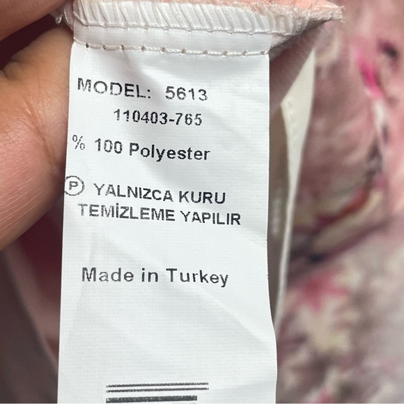 Famelin Women’s Modest Asymmetrical Tunic Long Sleeves Floral Dress Size Large - Picture 8 of 13